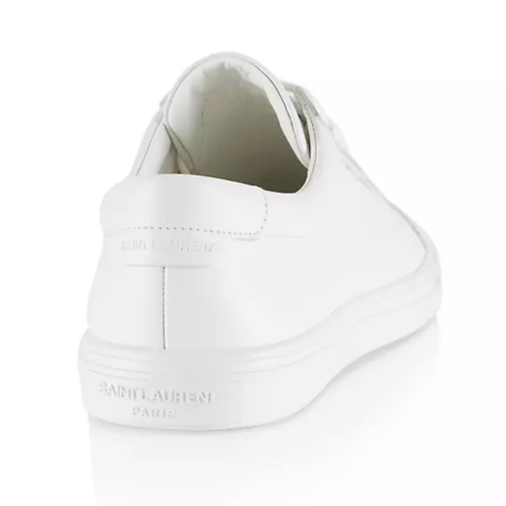 Saint Laurent Andy Logo Low-Top Sneakers Size 38 - Picture 4 of 6